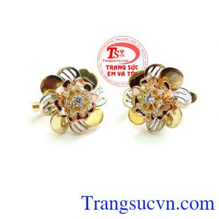 hoa tai vàng tây chế tác tinh xảo, mang đến vẻ đẹp thời trang quý phái cho người đeo. Đôi Hoa Tai 8 Cánh