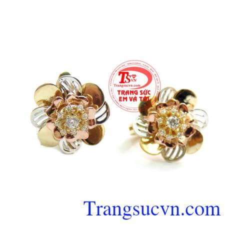 Đôi Hoa Tai 8 Cánh Đôi hoa tai trẻ trung,hoa tai vàng tây ,hoa tai vàng 10k cao quý, hoa tai đẹp, chất lượng đảm bảo,