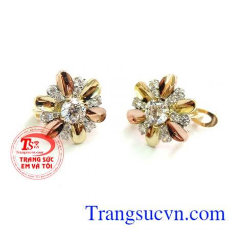 Đôi Hoa Tai Vàng Nữ Trẻ Trung hoa tai đẹp chất lượng bảo đảm mang đến vẻ đẹp thời trang quý phái cho người đeo.