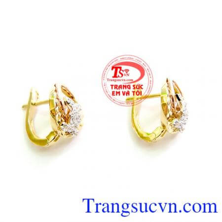 Hoa tai vàng tây giao hàng toàn quốc. Bông Tai Chanel Độc Đáo