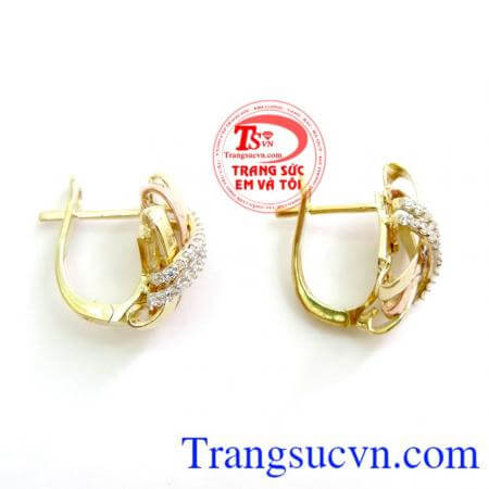 đeo hoa tai vàng tây, hoa tai đá quý, hoa tai hộ mệnh đeo hợp thời trang giao hoa tai toàn quốc. Khuyên Tai Nữ Vàng Kiểu Đẹp