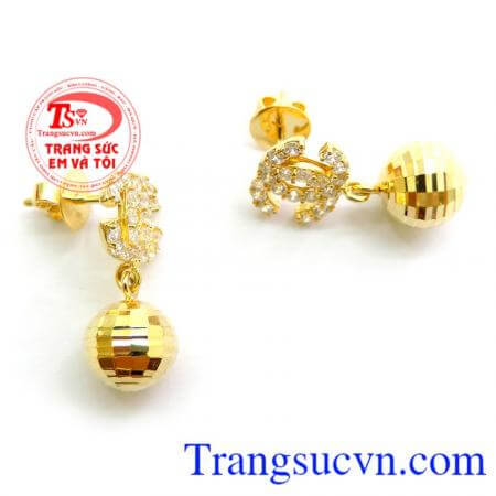 Bán đôi Bông Tai Chanel Vàng Tây Kiểu Sang chất lượng cao.
