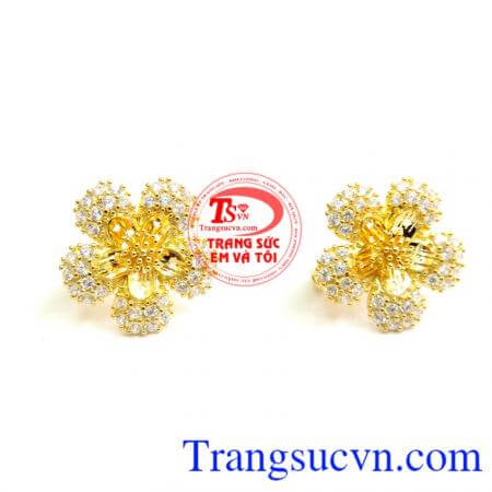 Bán đôi Bông Tai Cánh Mai Vàng chất lượng cao mẫu mã đẹp.