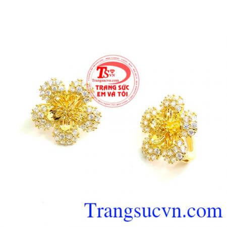 Bông Tai Cánh Mai Vàng