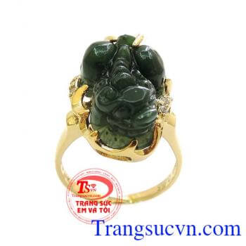 Nhẫn nữ tỳ hưu 14k NCT, Nhẫn nữ ngọc cẩm thạch khắc tỳ hưu đẹp, sang trọng, đeo phong thủy. Nhẫn nữ vàng tây đá quý, nhẫn thời trang cho phái đẹp. bảo hành 12 tháng, có thu mua lại với thời hạn vĩnh viễn.