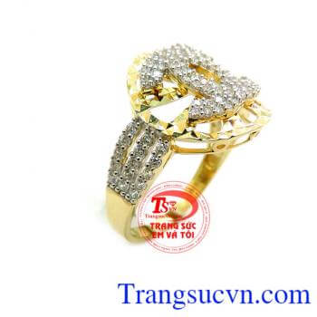 Nhận thiết kế nhẫn theo yêu cầu chỉ trong vòng 7 ngày thanh toán và nhận hàng. Nhẫn nữ vàng tây, món quà tuyệt vời cho người phụ nữ bạn yêu thương.