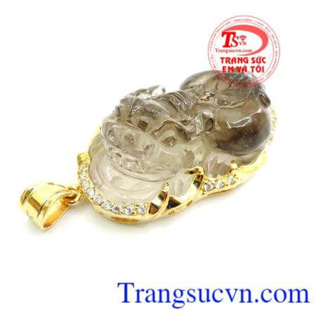 Tỳ Hưu Vàng thạch anh khói thiên nhiên