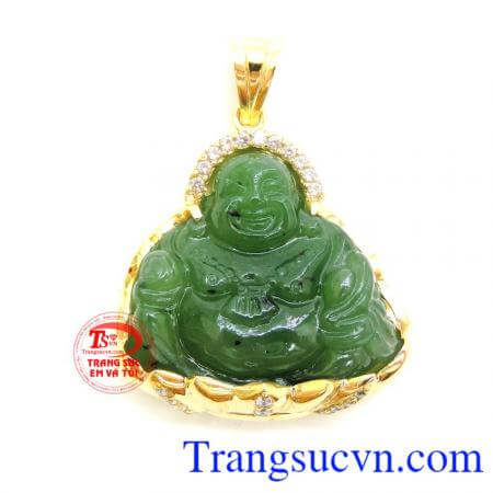 Phật di lặc bọc vàng dành cho nam đeo cùng dây chuyền vàng hoặc dây cao su bọc rồng, dây da bọc vàng