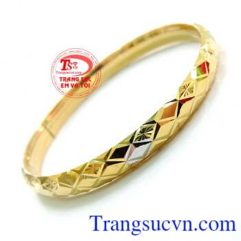 Vòng tay vàng tây thiết kế đơn giản tinh tê. Vòng Tay Dịu Dàng Nữ 10k