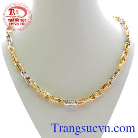 Dây Chuyền Nam 10k Móc Nối đẹp, sang trọng . Dây chuyền vàng kết hợp với mặt dây nam tinh tế. Sản phẩm uy tín chất lượng giao hàng toàn quốc thanh toán an toàn