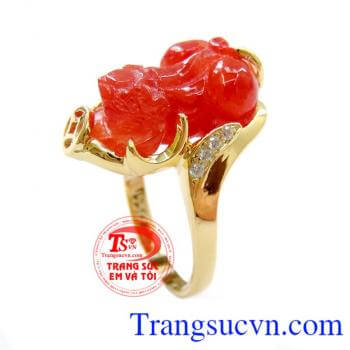 Bán Chiếc Nhẫn Tỳ Hưu Tiền Tài chất lượng cao. Chiếc Nhẫn Tỳ Hưu Tiền Tài tỳ hưu mông to mang tài lộc,nhẫn nữ tỳ hưu ngọc dành cho phái đẹp