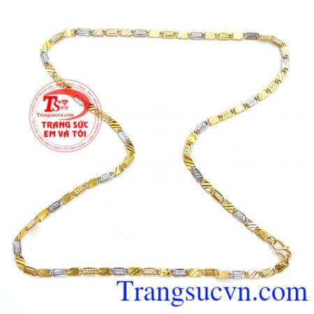 ây Chuyền Nam Thời Trang Kiểu Dẹt dây chuyền vàng 10k đẹp, dây chuyền nam vàng 10k sản xuất. Bảo hành 6 tháng giao hàng toàn quốc