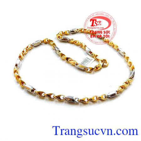 Dây bảo hành 6 tháng chiếc dây chuyền nam vàng đẹp. Dây chuyền vàng 10k kiểu Ý