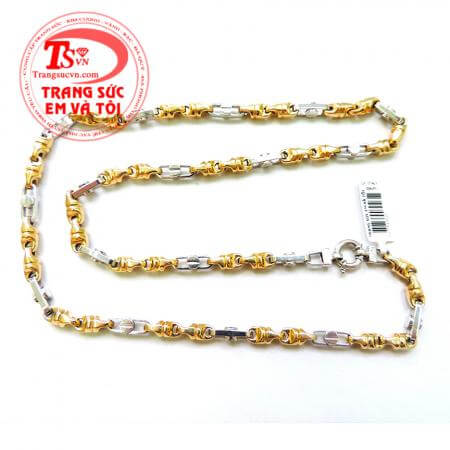 Bảo hành 1 năm,giao hàng toàn quốc. Dây chuyền vàng nam ý 750