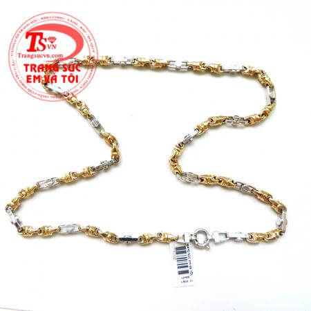 Vòng cổ vàng italy của nam. Dây chuyền vàng nam ý 750