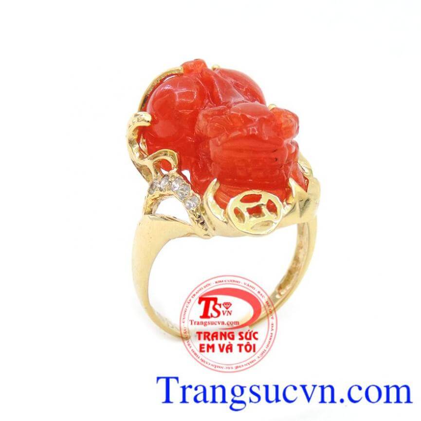 Nhẫn tỳ hưu đỏ mệnh Hỏa