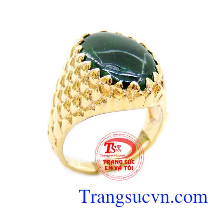 Nhẫn nam ngọc cẩm thạch mạnh mẽ