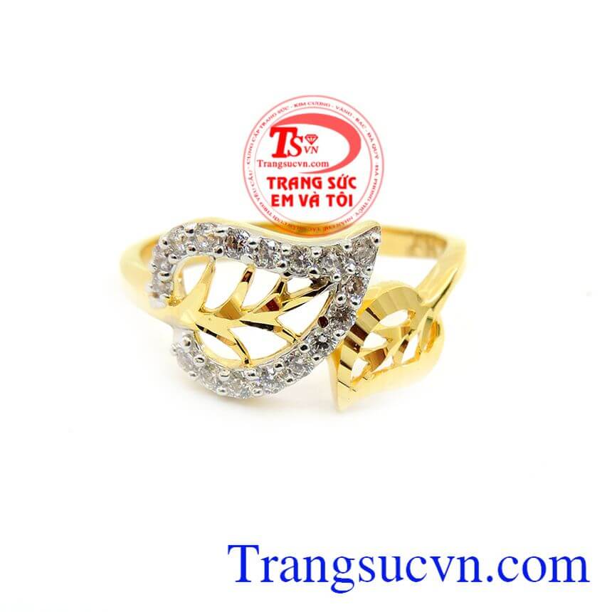 Nhẫn Nữ Lá May Mắn chất lượng vàng đảm bảo. Nhẫn Nữ Lá May Mắn , nhẫn nữ vàng tây, nhẫn nữ giá rẻ