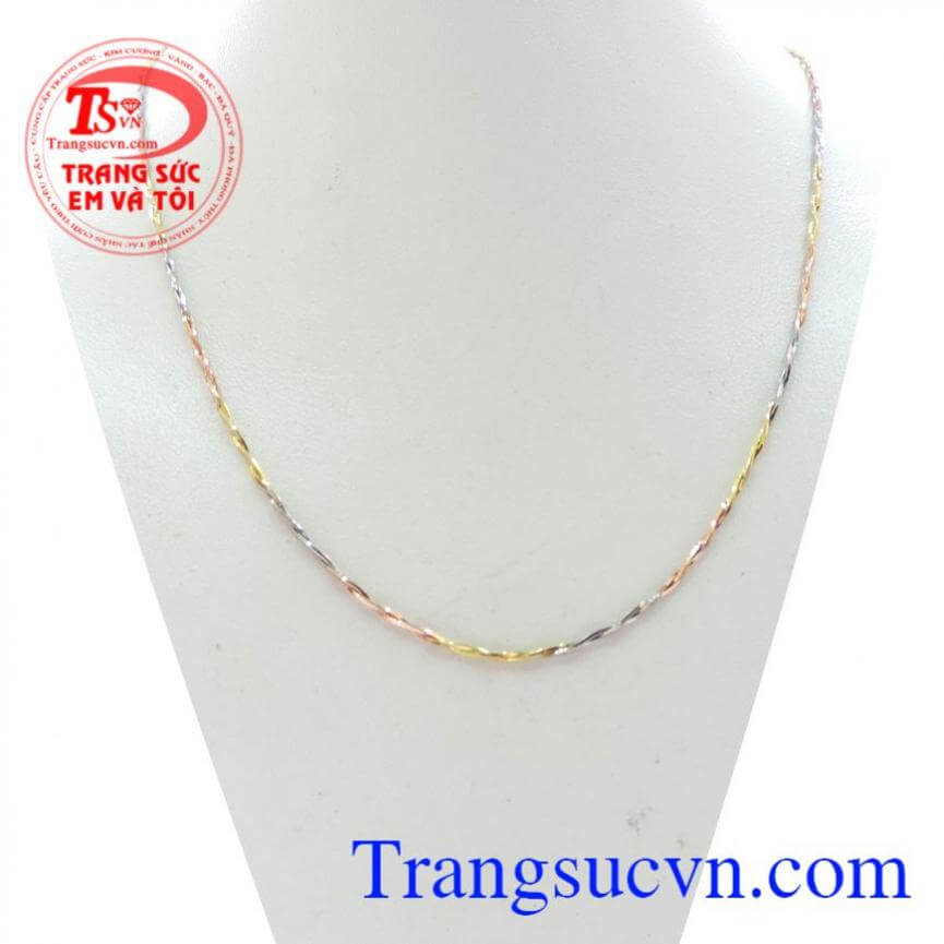 Dây Chuyền Nữ Ý Bện 3 Màu 