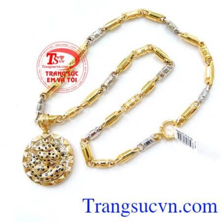 Bộ Mặt Dây Chuyền Báo Nam Tính