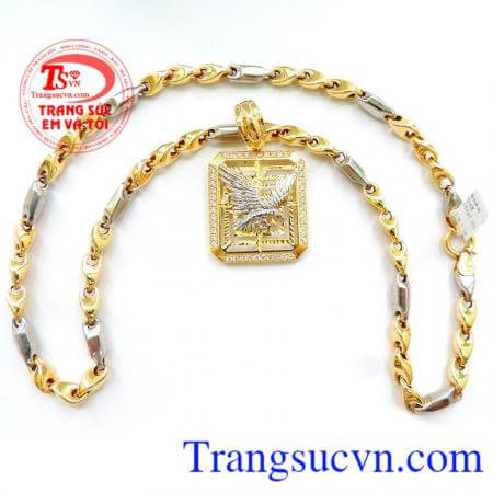Bộ Mặt Dây Chuyền Vàng Đại Bàng 10k