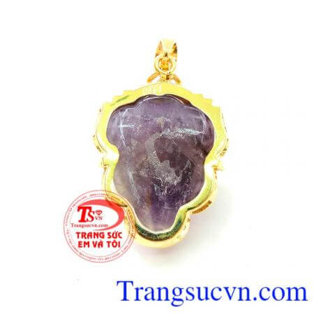 Mặt thiềm thừ ngậm tiền bọc vàng 14k