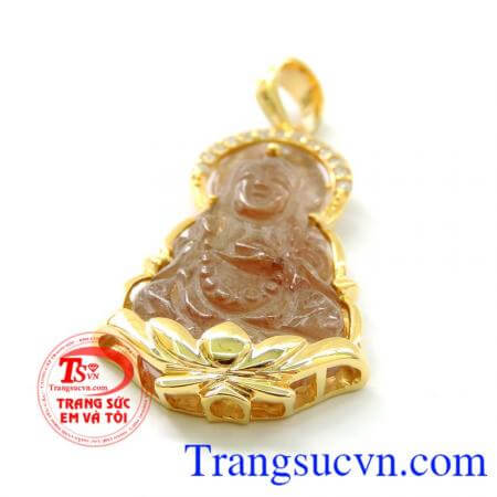 Mặt dây chuyền chạm khắc bọc vàng 14k sáng bóng đảm bảo chất lượng hợp thời trang, sang trọng và phong thủy