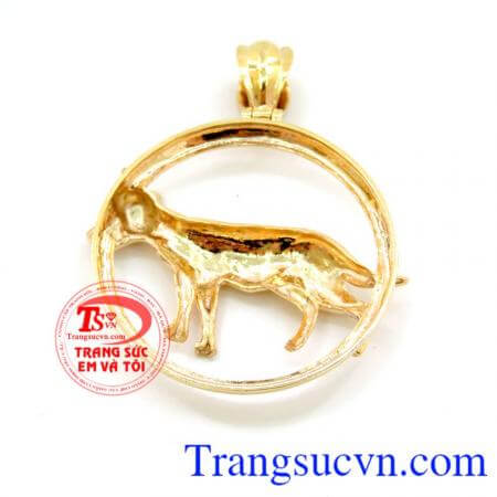 Mặt dây chuyền nam chạm khắc vàng 10k sáng bóng đảm bảo chất lượng hợp thời trang, sang trọng và phong thủy