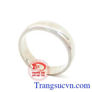 Nhẫn nam vàng trắng 14k đẹp