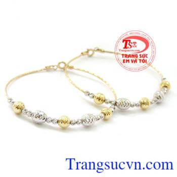Lắc tay Ý xinh, lắc tay bi vàng trắng và màu xinh xắn cho nữ.