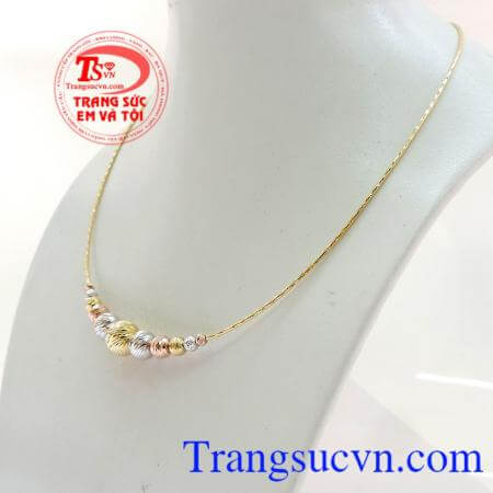 Kiềng vàng bi nhập Ý xinh, chiếc kiềng vàng nữ vàng tây 10k nhập nguyên chiếc từ Italy.