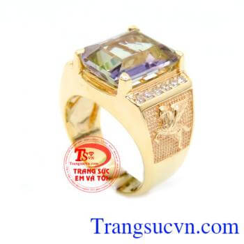 Nhẫn nam thạch anh tím thủy chung, St. Valentine là vị thánh của tình yêu đôi lứa, ông đã đeo một chiếc nhẫn làm bằng đá thạch anh tím khắc họa vị thần tình yêu Cupid