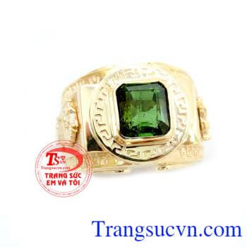 Nhẫn nam Tourmalin thời trang, với những người tuổi Thân