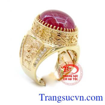 Nhẫn nam Ruby rồng phượng