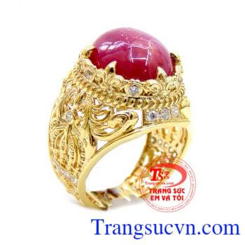 Nhẫn nam Ruby hoàng cung