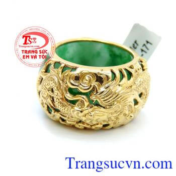 Nhẫn ngọc rồng 18k