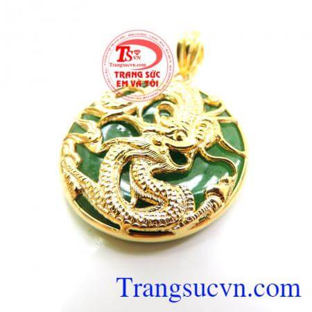 Mặt Ngọc khắc rồng vàng