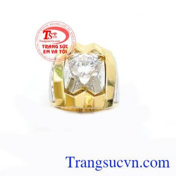 Nhẫn nam doanh nhân thành đạt, nhẫn nam công nghệ hiện đại, vàng tây 10k đẹp, chuẩn chất luwongj, chiếc nhẫn nam dày dặn, biểu tượng cho 1 doanh nhân thành đạt, nhẫn nam đính đá , nhẫn nam vàng tây đẹp
