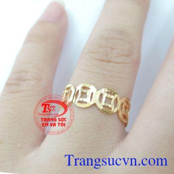 Chiếc Nhẫn Tiền Tài chất lượng cao. Chiếc Nhẫn Tiền Tài , nhẫn nữ vàng tây, nhẫn nữ đẹp