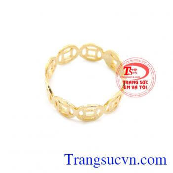 Chiếc Nhẫn Tiền Tài chất lượng cao. Chiếc Nhẫn Tiền Tài , nhẫn nữ vàng tây, nhẫn nữ đẹp