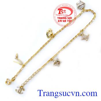 Lắc chân gia đình hạnh phúc bảo hành 6 tháng,giao lắc toàn quốc thanh toán toàn,Lắc chân phù hợp đeo chân nữ