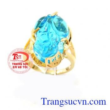 Nhẫn nữ tỳ hưu đá lam, nhẫn nữ tỳ hưu đá nhân tạo xanh lam đẹp, chiếc nhẫn nữ tỳ hưu giá rẻ là món quà vừa sang trọng lại vừa túi tiền, chiếc nhẫn nữ tỳ hưu mang ý nghĩa tài lộc và may mắn, đem lại niềm vui trong cuộc sống