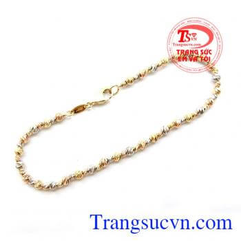 Lắc Bi Vàng Ý Cho Phái Đẹp , lắc tay vàng tây, lắc tay nữ đẹp.