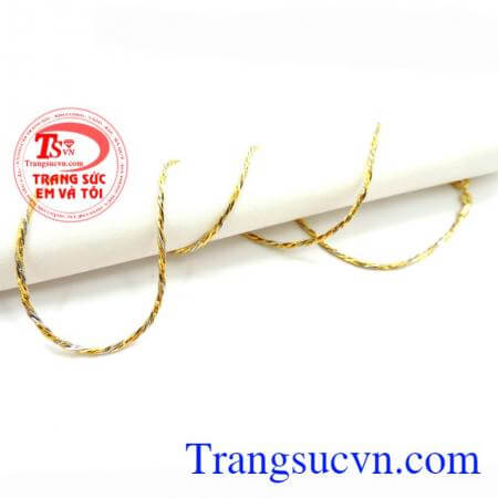 Dây Chuyền Nữ 10k Bện Bền Đẹp, dây chuyền nữ đẹp. Dây chuyền nữ đeo sáng hợp thời trang và sản phẩm dây chuyền vàng cho phái đẹp chất lượng