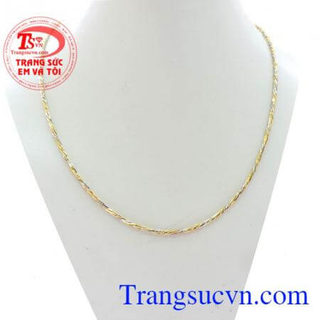 Dây Chuyền Nữ 10k Bện Bền Đẹp chất lượng vàng đảm bảo