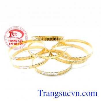 Vòng Tuần Nữ Vàng Tây May Mắn, vòng tay vàng tây nữ, vòng tuần nữ 10k.