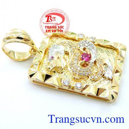 Mặt Nam Rồng Vàng Đá Đỏ