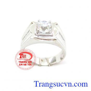 Nhẫn nam vàng trắng 18k đẹp,chiếc nhẫn nam vàng trắng thiết kế kiểu Italy sang trọng , nhân nam vàng đính đá thời trang, nhẫn vàng trắng 18k sáng, bền màu, bảo hành 1 năm, có thu mua lại với thời hạn vĩnh viễn