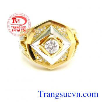 Nhẫn nam đại bàng 18k, nhẫn nam vàng tây đẹp, chuẩn chất lượng, nhẫn nam thiết kế cánh đại bàng bên má, chiếc nhẫn mang phong cách hiện đại trẻ trung cho nam. Chiếc nhẫn nam đẹp