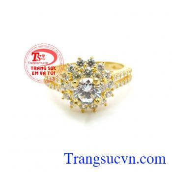 Nhẫn Vàng Gắn Đá Xinh chất lượng cao. Nhẫn Vàng Gắn Đá Xinh, nhẫn nữ đá quý, nhẫn nữ đẹp